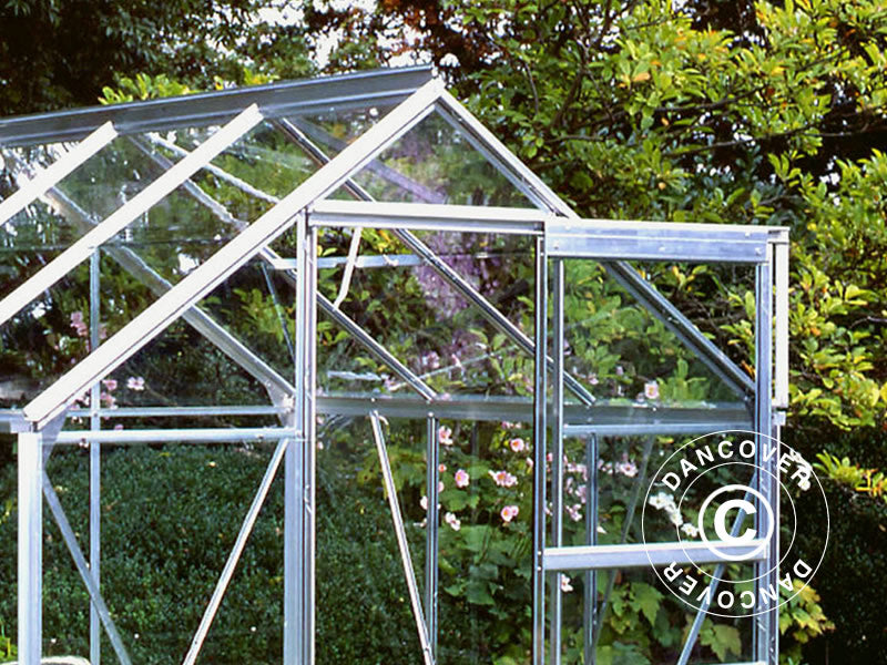 Drivhus Glass Halls Popular 3,8m², 1,93x1,95x1,95m, Aluminium