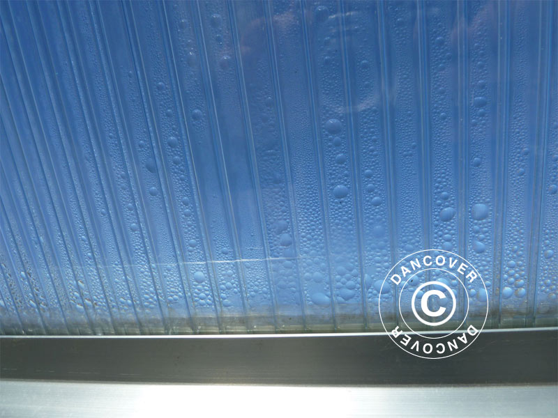 Drivhus Polykarbonat Halls Popular 5m², 1,93x2,57x1,95m, Aluminium