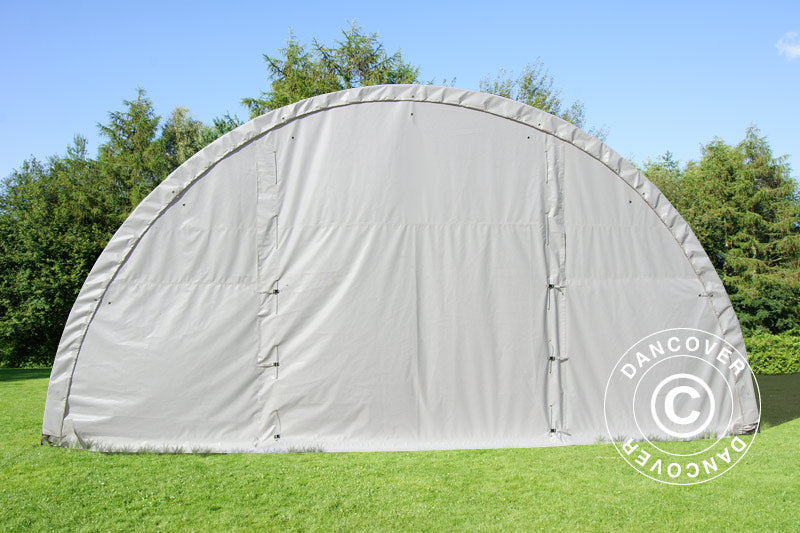 Rundbuehall 9,15x12x4,5m, PVC, Hvit