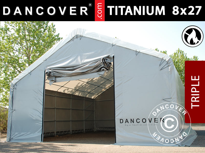 Telthall Titanium 8x27x3x5m, Hvit/Grå