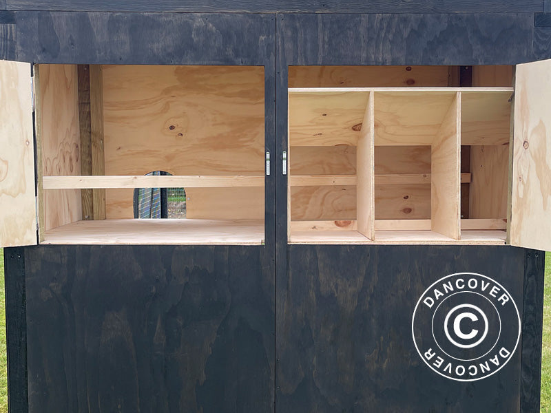 Hønsegård/hønsehus, 2,4x1,6x1,8m, 3,8m², Naturlig