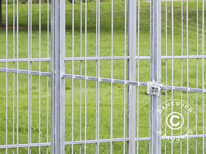 Hundegård, 2,4x2,4x1,8m, stål, 5,76m²