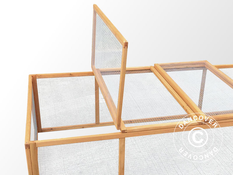 Kaningård i tre 1,8x0,9x0,45m, Naturlig