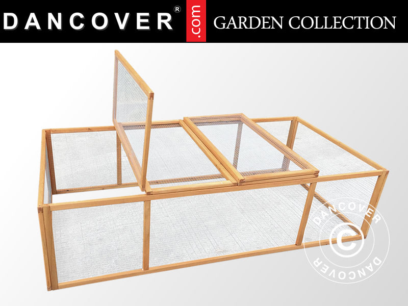 Kaningård i tre 1,8x0,9x0,45m, Naturlig