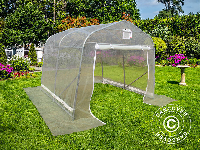 Polytunnel Drivhus, 2,4x3,6x2,4m, PE, 8,6m², Transparent