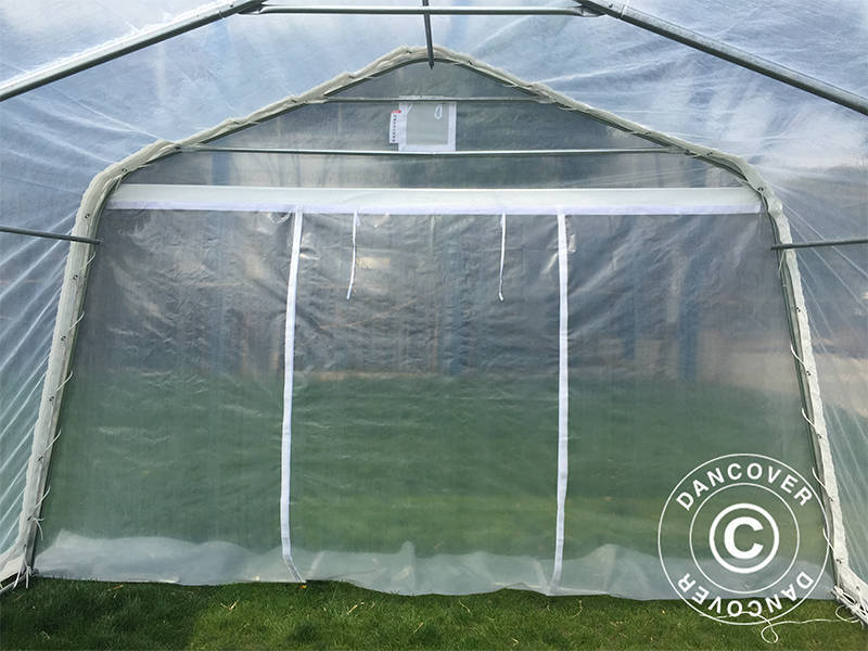 Polytunnel Drivhus, 3,6x6x2,68m, PE, 21,6m², Transparent