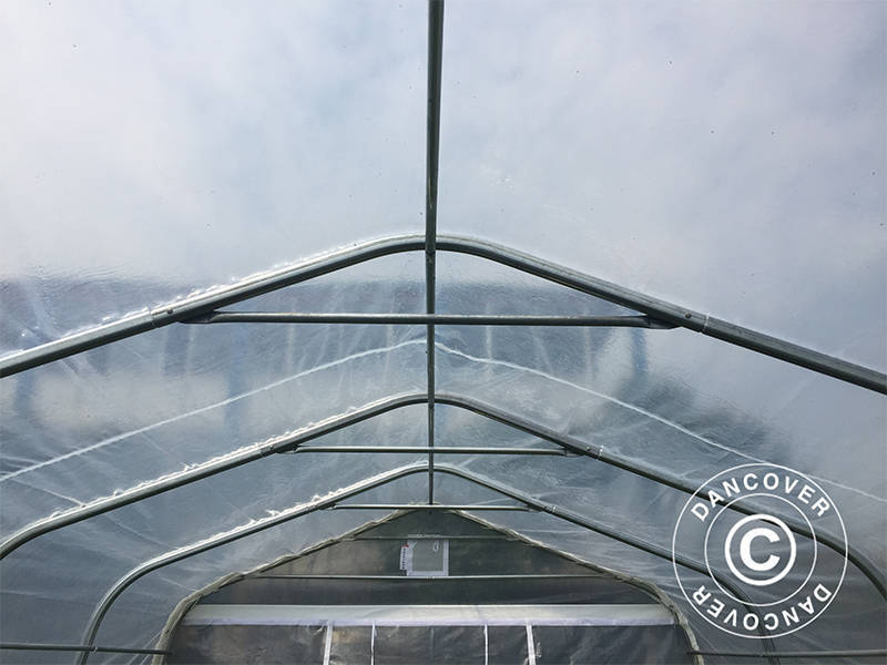 Polytunnel Drivhus, 3,6x7,2x2,68m, PE, 25,92m², Transparent