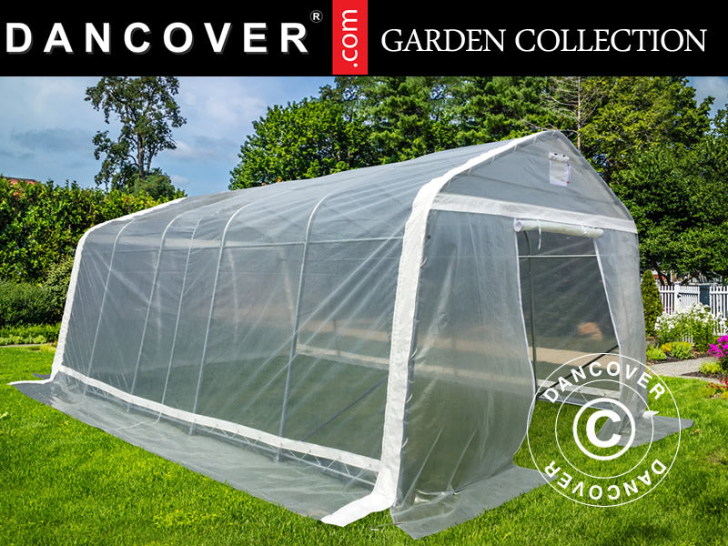 Polytunnel Drivhus, 3,6x7,2x2,68m, PE, 25,92m², Transparent