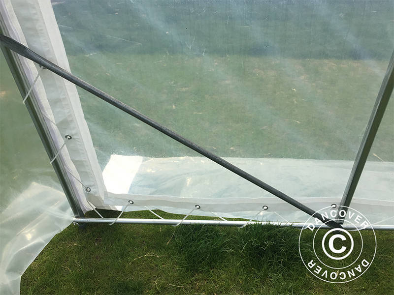 Polytunnel Drivhus, 3,6x8,4x2,68m, PE, 30,24m², Transparent