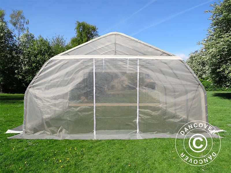 Polytunnel Drivhus, 5,4x6x2,9m, PE, 32,4m², Transparent