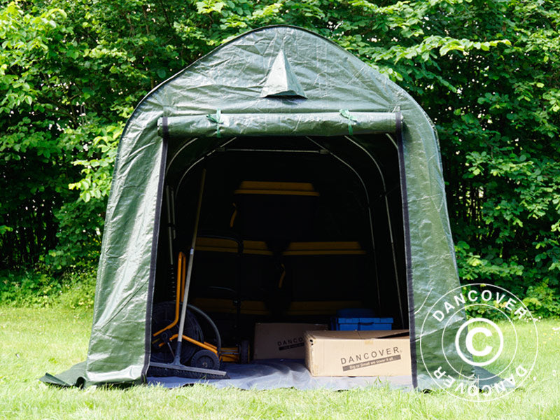 Oppbevaringstelt PRO 2x3x2m PE, med underlag, Grønn/Grå