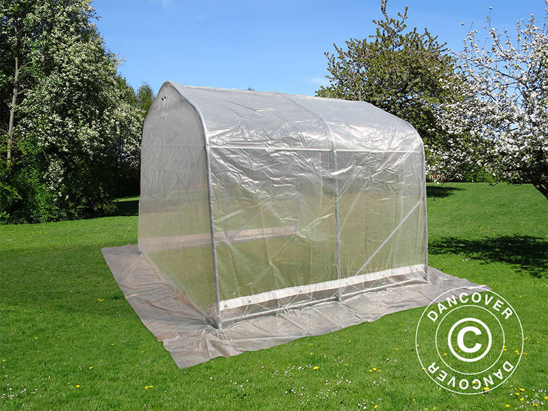 Polytunnel Drivhus, 2,4x2,4x2m, PE, 5,7m², Transparent