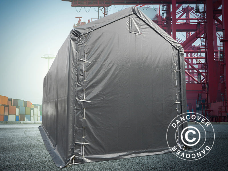 Lagertelt PRO XL 3,5x8x3,3x3,94m, PVC, Grå