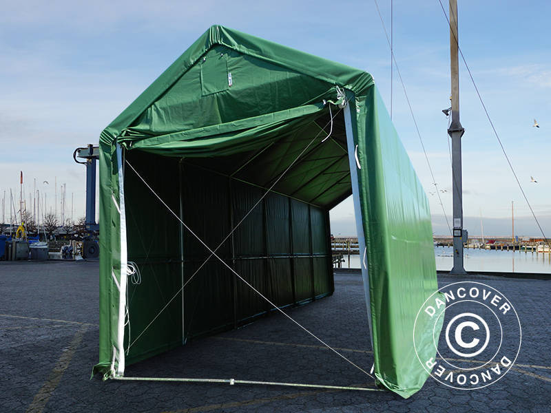 Lagertelt PRO XL 4x12x3,5x4,59m PVC, Grønn