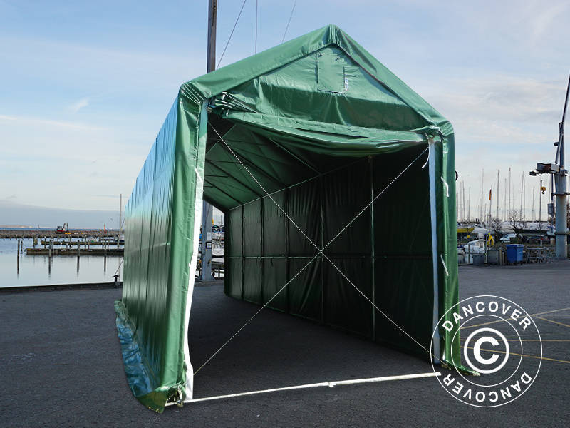 Lagertelt PRO XL 4x12x3,5x4,59m PVC, Grønn