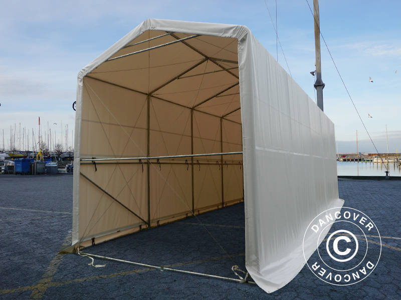 Lagertelt PRO XL 3,5x10x3,3x3,94m, PVC, Hvit