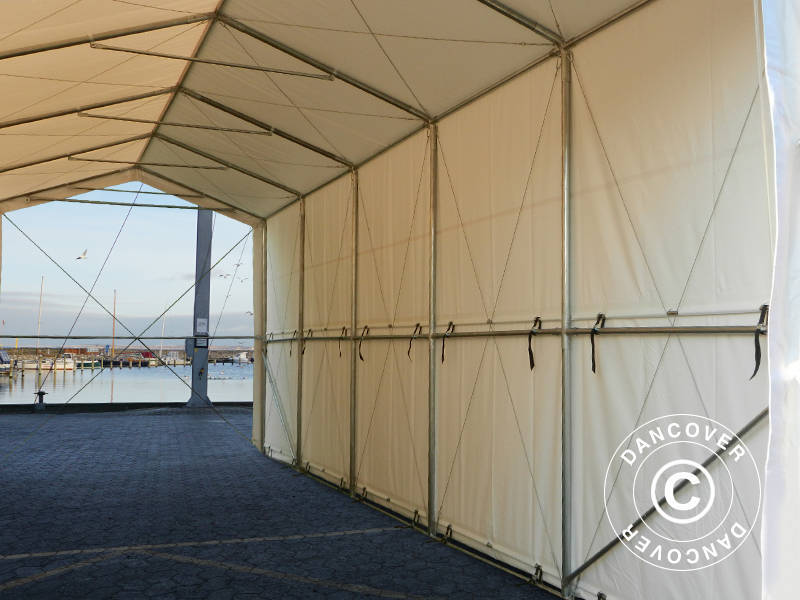 Lagertelt PRO XL 3,5x10x3,3x3,94m, PVC, Hvit