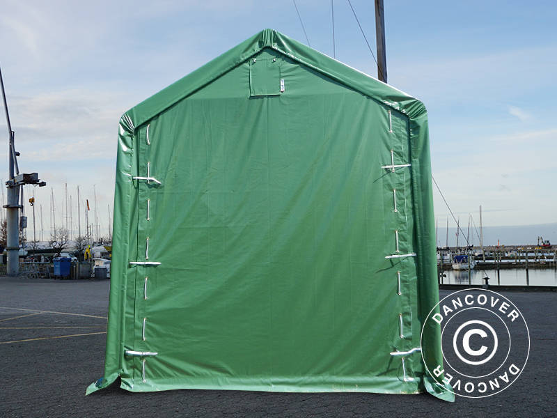 Lagertelt PRO XL 4x10x3,5x4,59m, PVC, Grønn