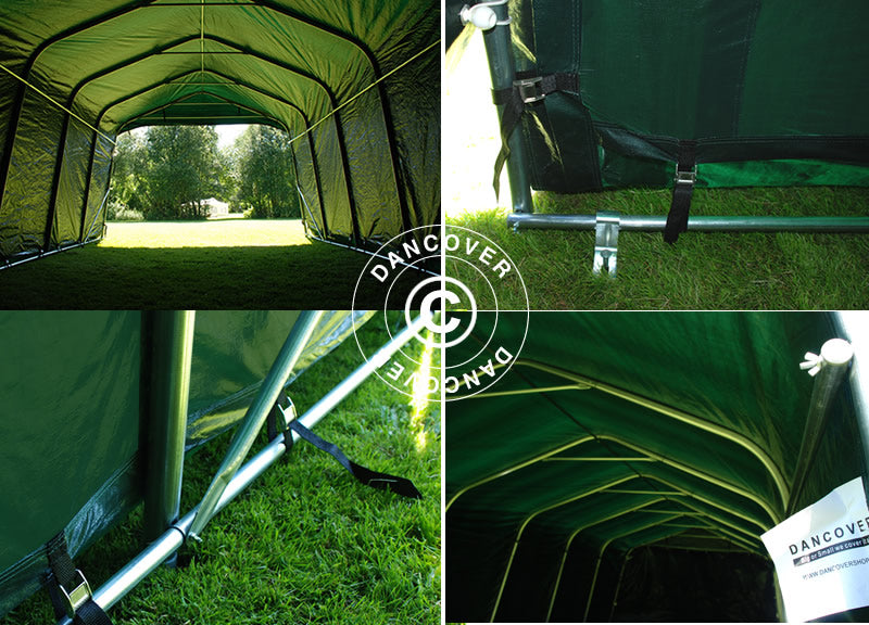 Garasjetelt PRO 3,6x6x2,68m PVC, Grønn