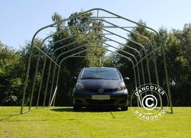 Garasjetelt PRO 3,6x6x2,7m PVC med teltgulv, grønn