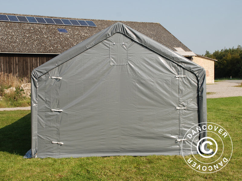 Lagertelt PRO 4x12x2x3,1m, PVC, Grå