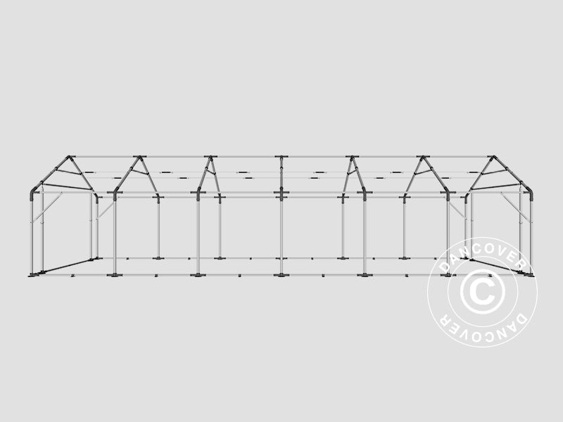 Lagertelt PRO 4x12x2x3,1m, PVC, Grå