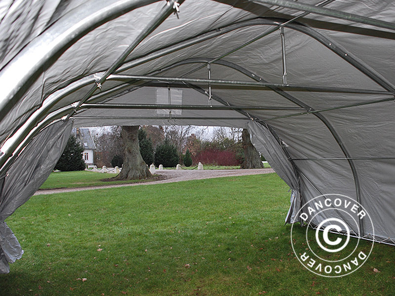 Dobbel garasjetelt 5,4x6x2,9m PVC, Grå