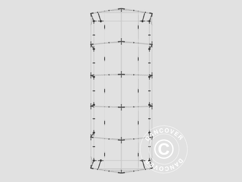 Lagertelt PRO 4x10x2x3,1m, PVC, Grå