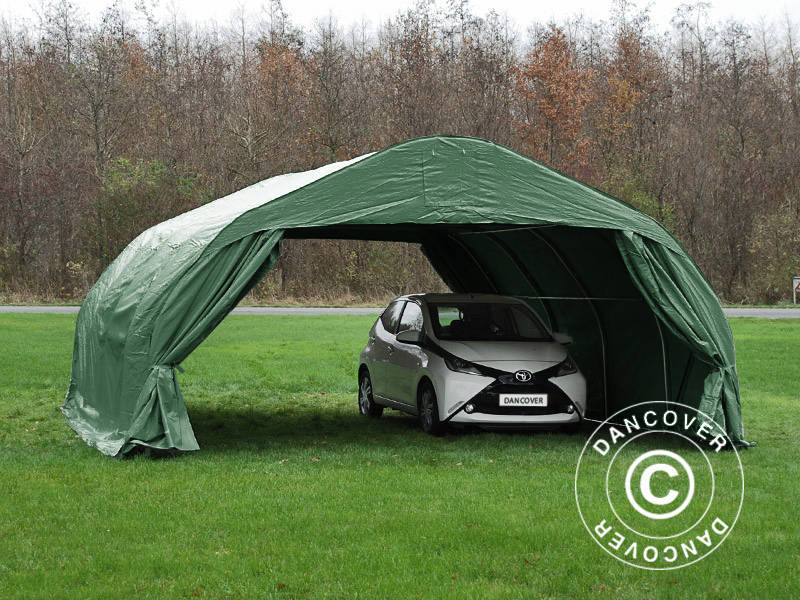 Dobbel garasjetelt 5,4x6x2,9m PVC, Grønn