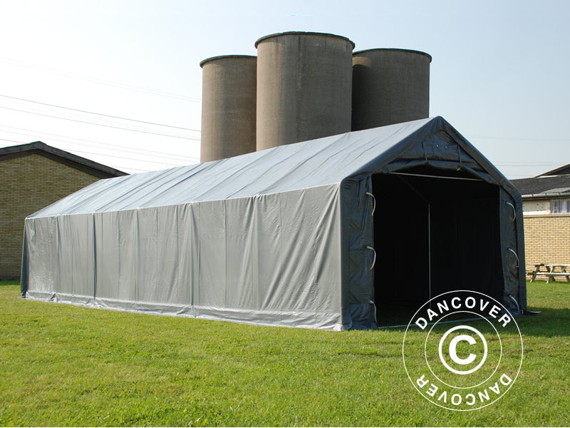 Telthall PRO 4x10x2x3,1m, PVC, Grå