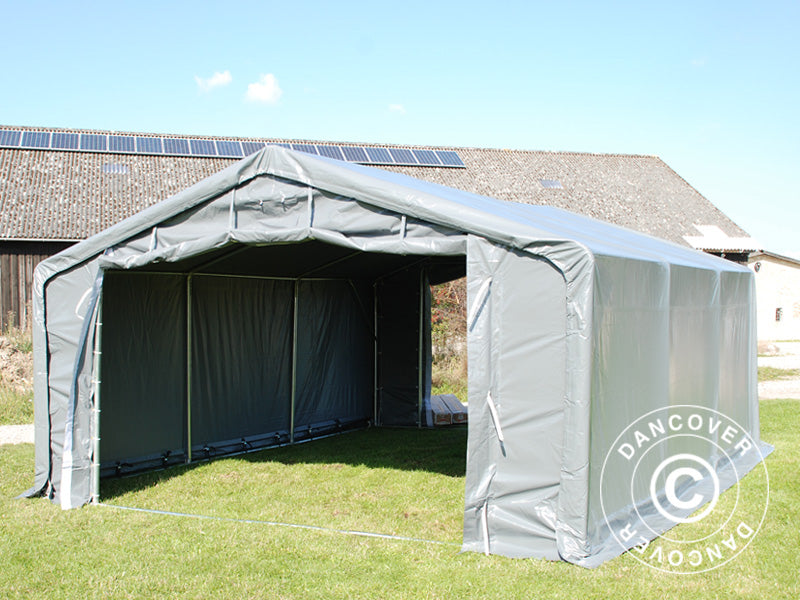 Lagertelt PRO 5x6x2x3,39m, PVC, Grå