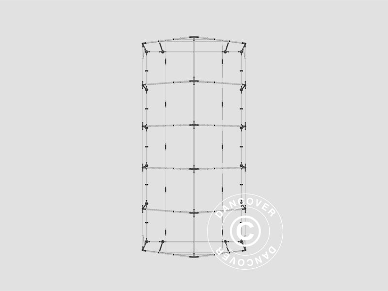 Lagertelt PRO 5x10x2x3,39m, PVC, Grønn