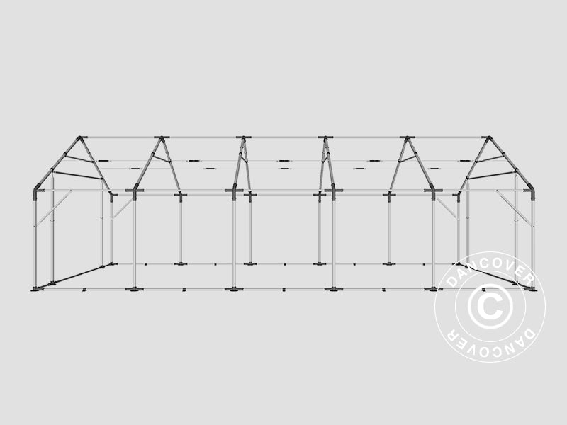Lagertelt PRO 5x10x2x3,39m, PVC, Grønn