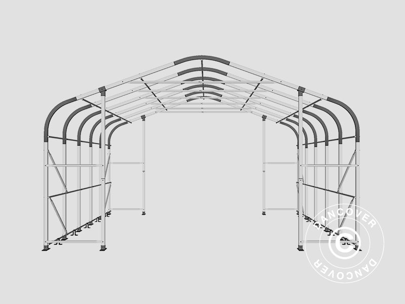 Lagertelt PRO 6x6x3,7m PVC, Grønn