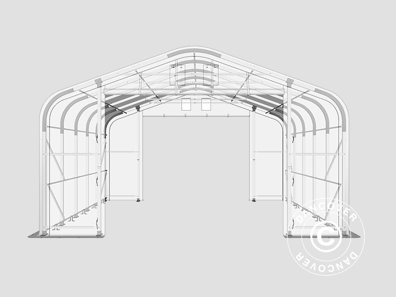 Lagertelt PRO 6x6x3,7m PVC, Grå