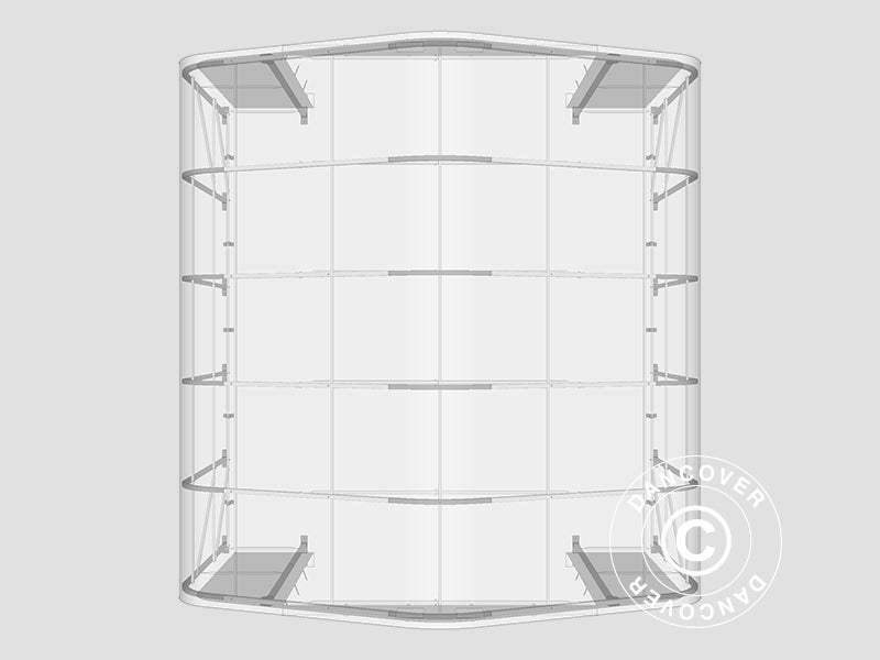 Lagertelt PRO 6x6x3,7m PVC, Grå
