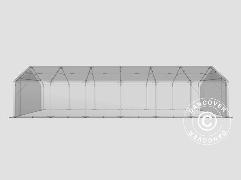 Lagertelt PRO 5x12x2x3,39m, PVC, Grå