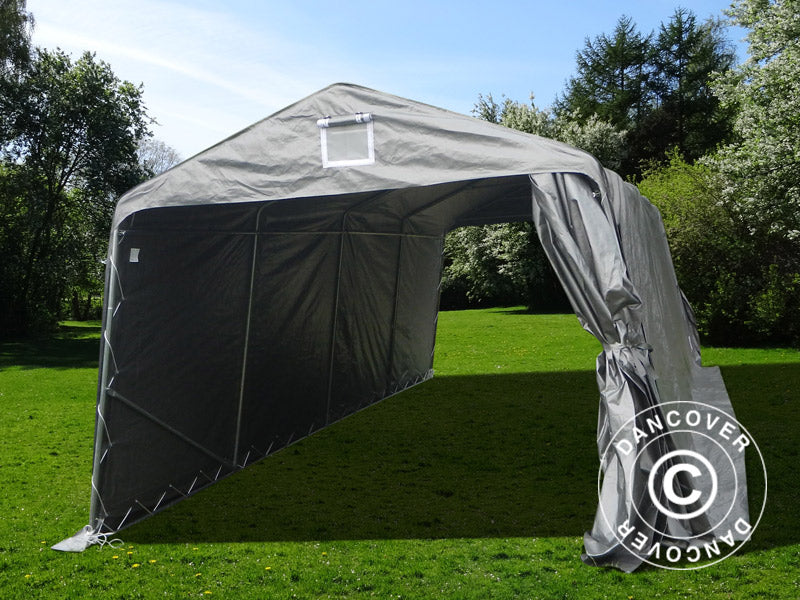 Garasjetelt Basic 3,3x7,2x2,4m PE, Grå