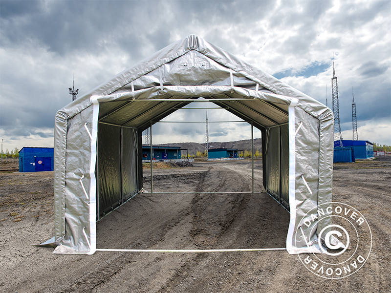 Lagertelt PRO 4x6x2x3,1m, PE, Grå