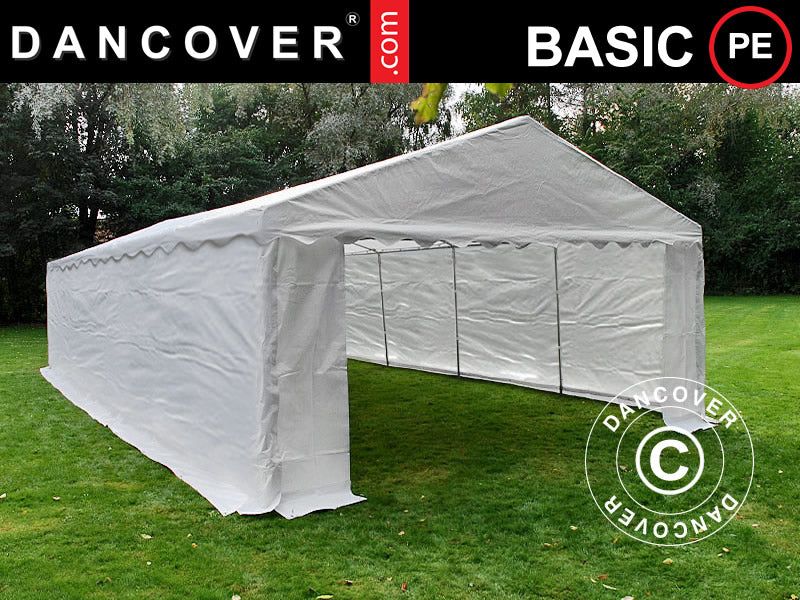 Lagertelt Basic 2-i-1, 6x12m PE 700, hvit