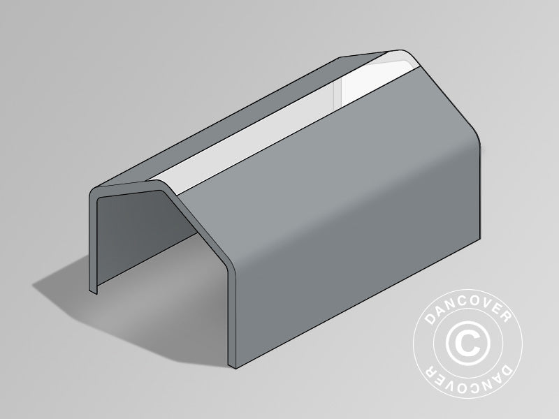 Takduk til Lagertelt PRO 8x12m PVC m/hvitt takpanel, Grå
