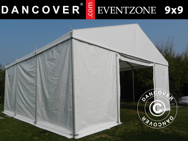 Profesjonell lagring EventZone 9x9m PVC, hvit