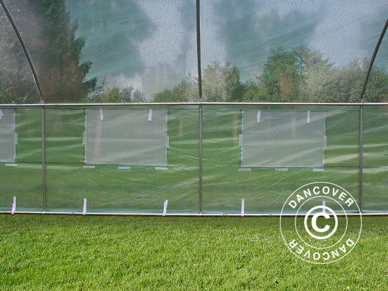 Polytunnel Drivhus 4x8x2m, 32m², Grønn