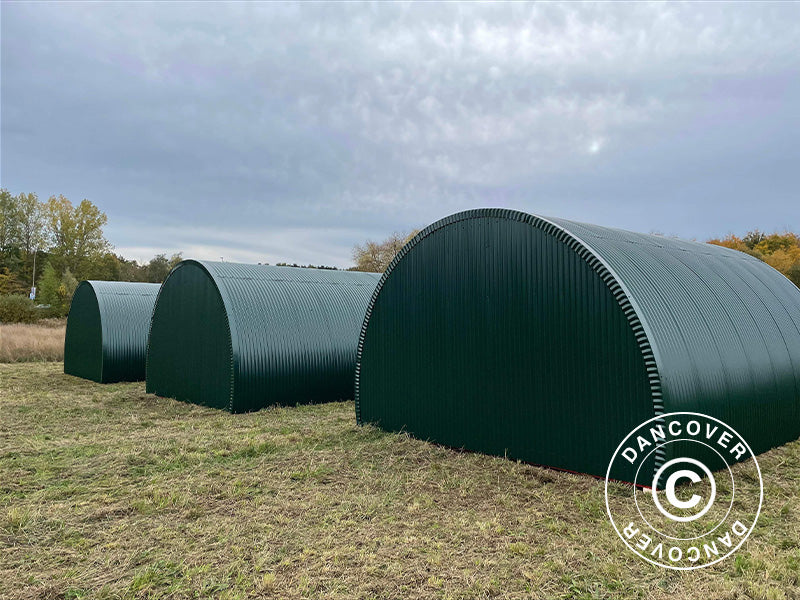 Livestock shelter/Arched storage shelter, 5x6x3.23 m, Dark Green