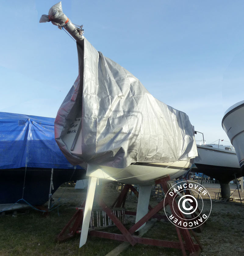 Presenning 6x14m, PE 300g/m², Grå