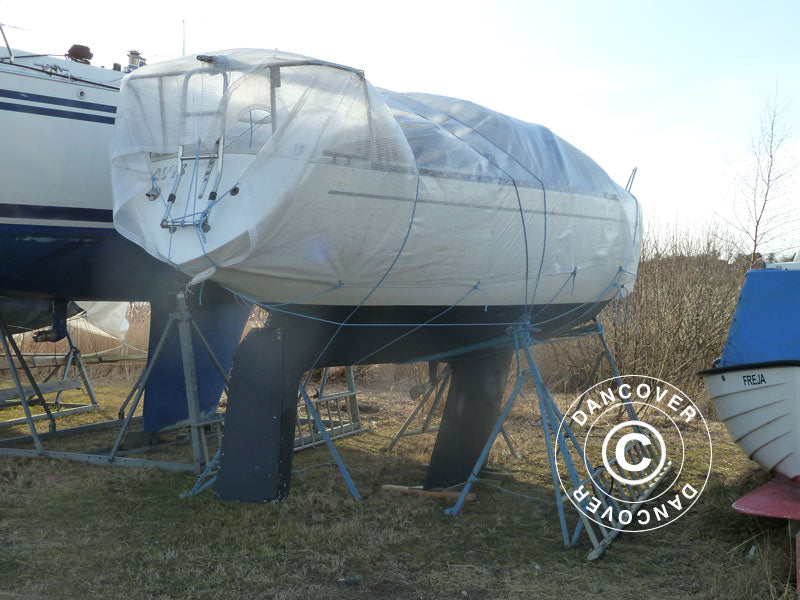 Presenning 8x10m, Nettingforsterket PE 200g/m², Transparent