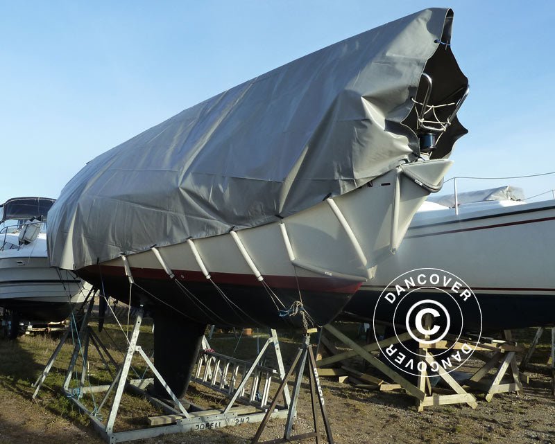 Presenning 6x8m, PVC 500g/m², Grå