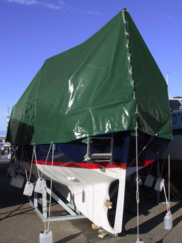 Presenning 10x12m, PVC 600g/m², Grønn, Flammehemmende