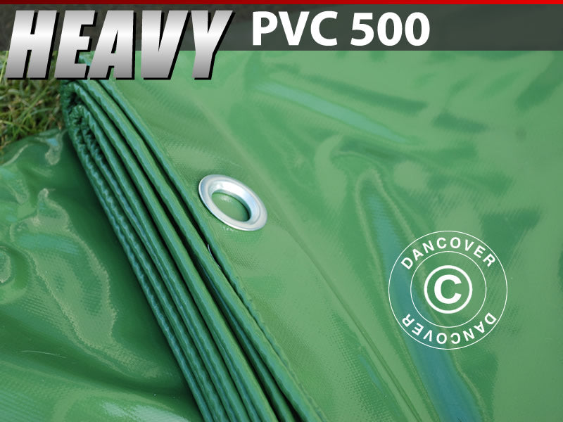 Presenning 8x10m, PVC 500g/m², Grønn