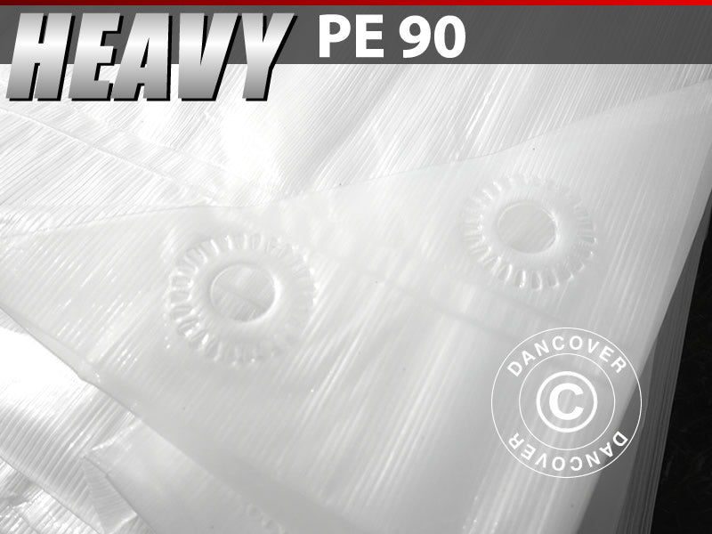 Presenning 5x8 m, PE 90 g/m², transparent